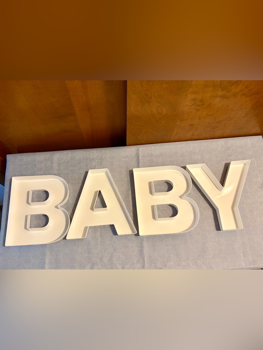 BABY - letter trays for baby shower